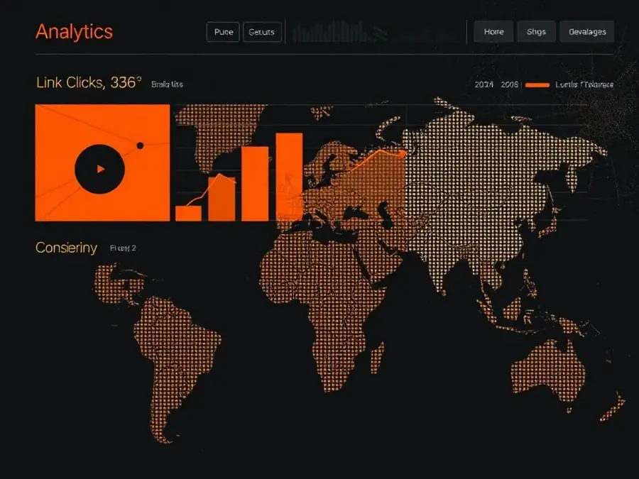 Click analytics dashboard showing fans by country